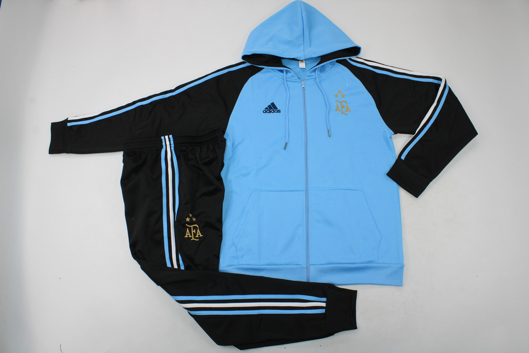 AAA Quality Argentina 22/23 Hoodie Tracksuit - Sky Blue